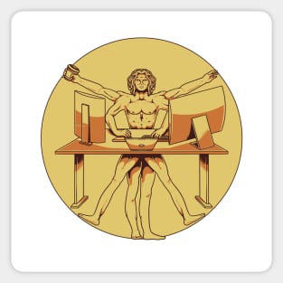 The Vitruvian Worker Sticker